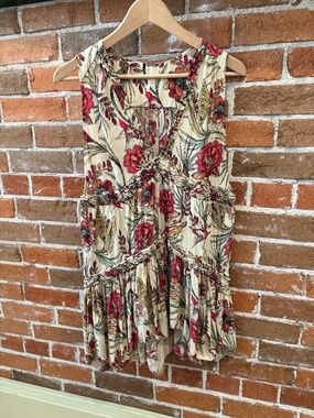 Free People “Purple Haze” Tiered Ruffle Tunic Size S